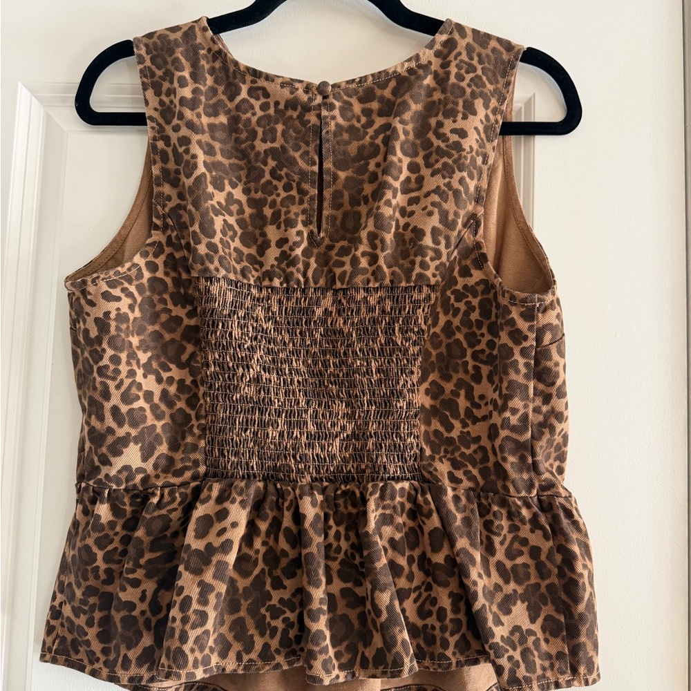 Wild Elegance Leopard Print Blouse - image 3